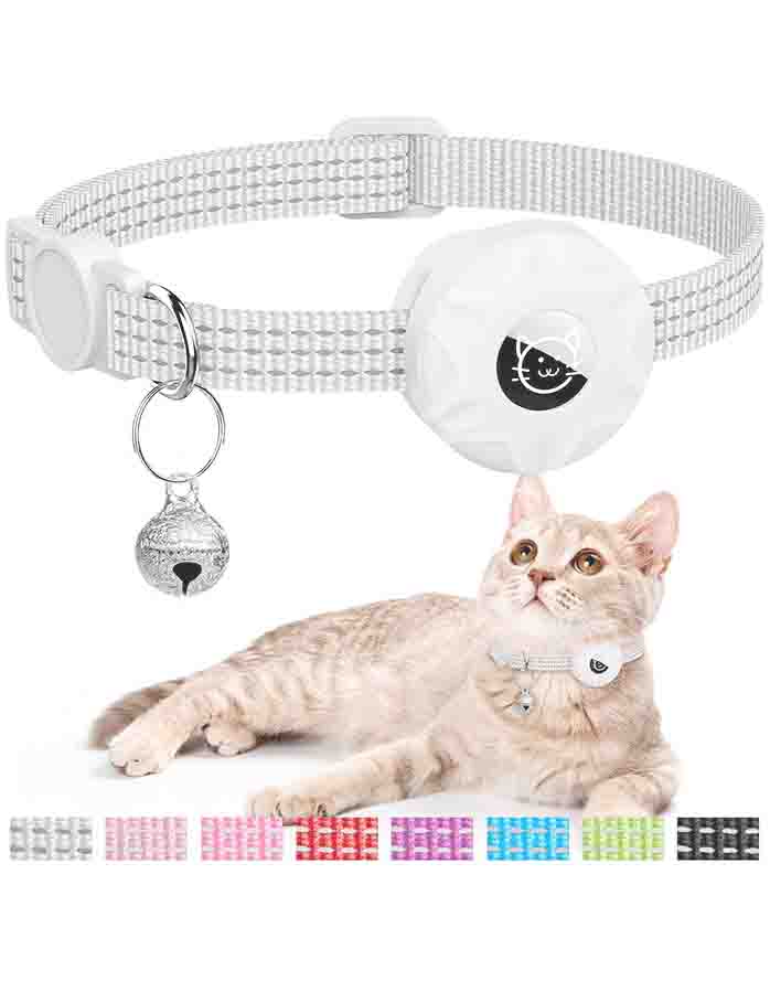 Apple AirTag Cat Collar – Reflective GPS Tracker Collar with Breakaway Safety for Cats image