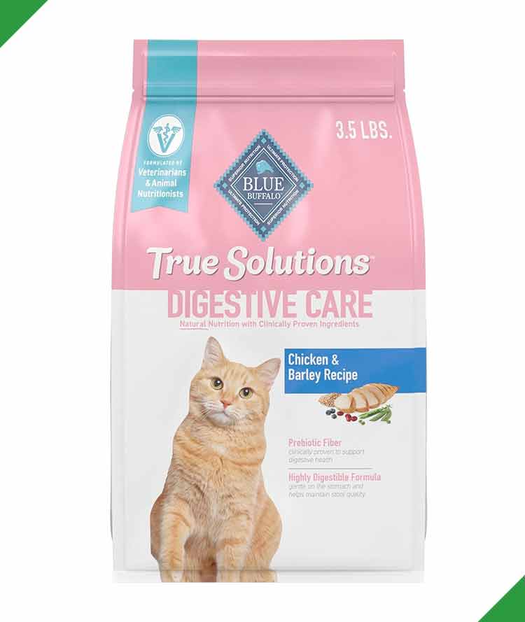 Cat food for cats that throw up - Blue Buffalo True Solutions Digestive Care Natural Dry Cat Food for Adult Cats. image