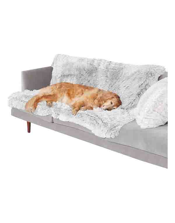 Waterproof Pet Blanket FurHaven Reversible Faux Fur Throw for Large Dogs and Cats image
