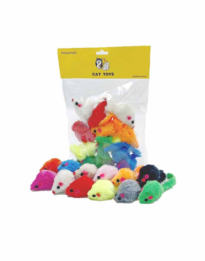 12PCS Faux Fur Mouse for Cat – Interactive Catnip Play Mice Toy Set for Indoor Cats & Kittens image