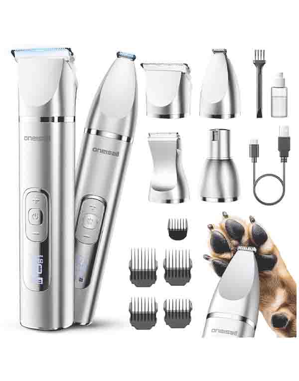 4 in 1 Dog Grooming Kit Quiet Cordless Waterproof Clippers image